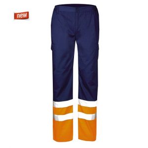 Παντελόνι Εργασίας Ανακλαστικό Fageo Μπλε-Πορτοκαλί